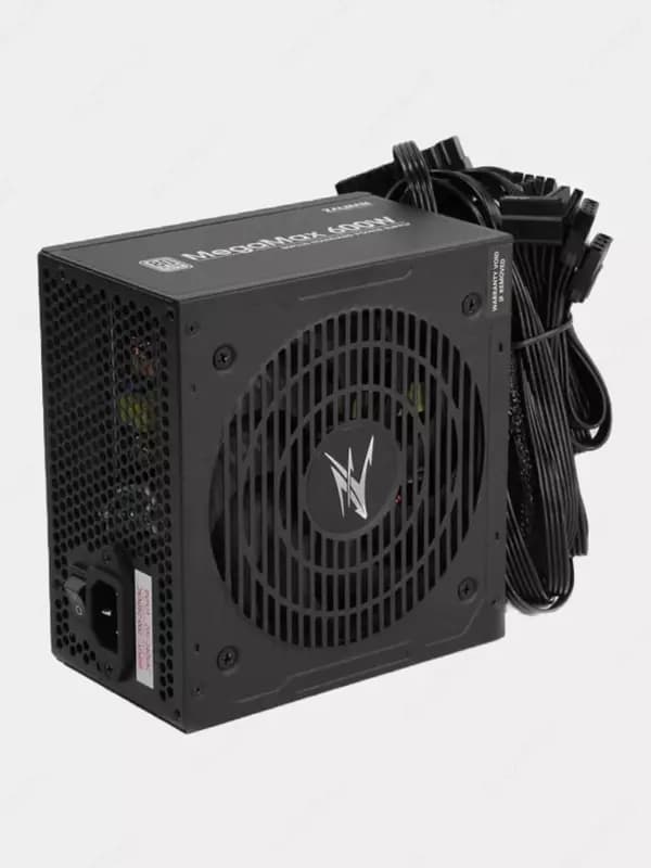 Блок питания Zalman MegaMax 600-TXII (600W), 200-240 VAC,86%, 80+,aPFC, 120мм, MB24, CPU(4+8), 6xSATA ,2xPCIe, 4xMOLEX, 1xFDD,OPP,OVP,UVP,SC... — 1