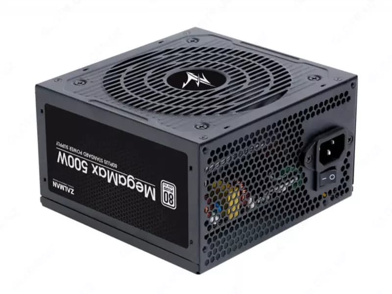 Блок питания Zalman MegaMax 600-TXII (600W), 200-240 VAC,86%, 80+,aPFC, 120мм, MB24, CPU(4+8), 6xSATA ,2xPCIe, 4xMOLEX, 1xFDD,OPP,OVP,UVP,SC... — 3