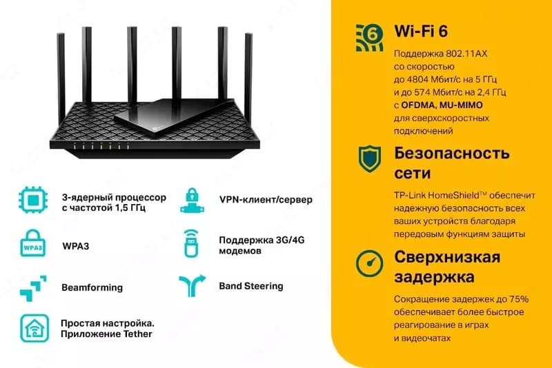 Wi-Fi роутер TP-Link Archer AX73/AX5400 — 6