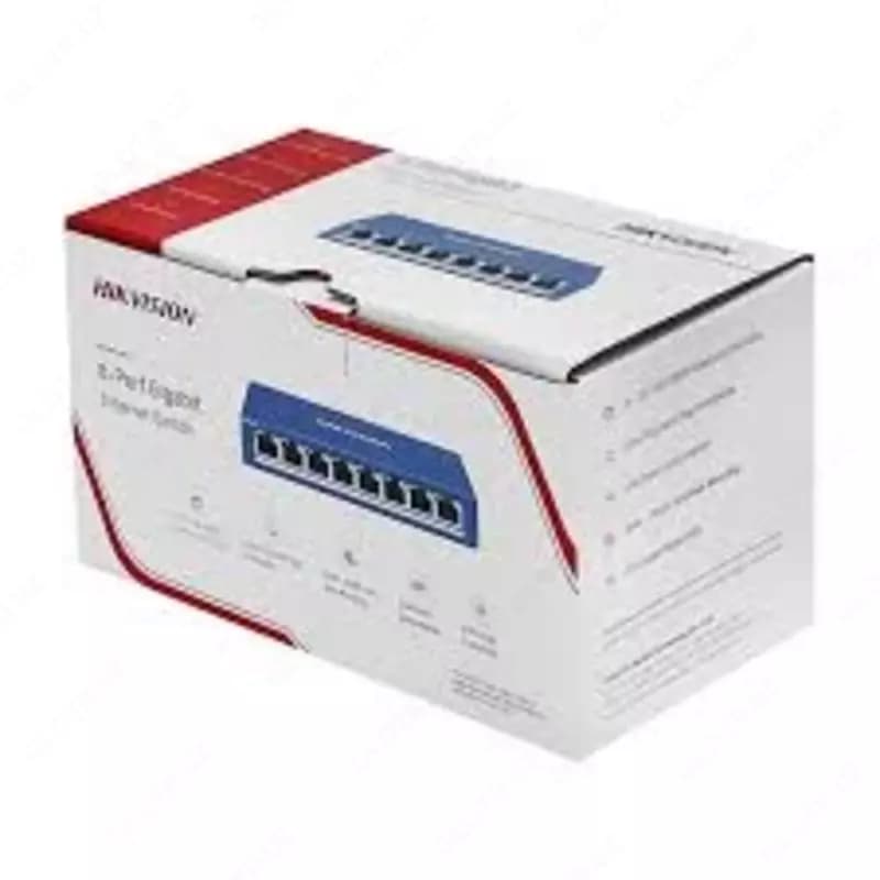 Коммутатор 8-портовый гигабитный Неуправляемый Hikvision DS-3E0508-E(B) — 4