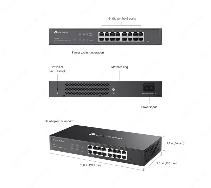 Коммутатор ES224G Omada 24-Port Gigabit Easy Managed Switch — 2