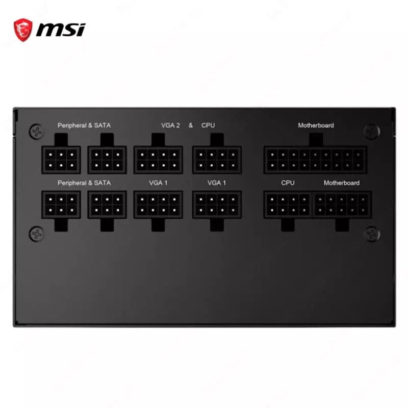 Блок питания MSI MPG A750GF, 80 Plus Gold, Modular, 750 Watt Power Supply, 100% All Japanese 105°C Capacitor — 2