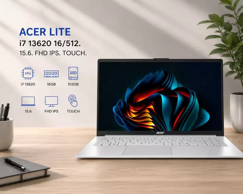 Ноутбук Acer lite i7 13620 16/512. 15.6. Fhd ips — 1