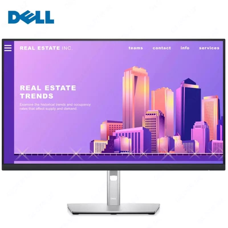 Монитор Dell - 24” P2422H Monitor, IPS, 60Hz, 5mc, FHD(1920x1080), HDMI+VGA+DP, Silver — 1