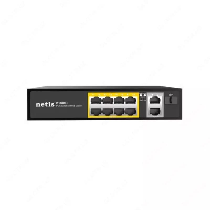Коммутатор (неуправляемый) ”Netis” P110GH, 10-Port, PoE; 8 × 10/100 Мбит/с (Арт. - 17479) — 2