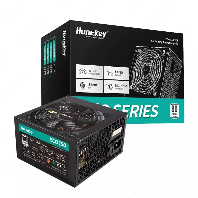 Блок питания (PSU) ”Huntkey” ECO750 80+, 750W (Арт. - 12146) — 1