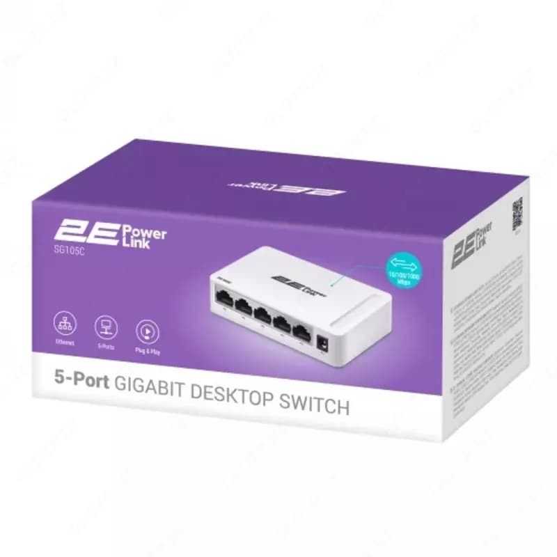 Коммутатор 2E PowerLink SG105C. — 1