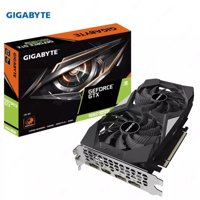 Видеокарта Gigabyte - 6GB GeForce GTX1660 Super 128Bit GDDR5 GV-N166SD6-6GD — 1