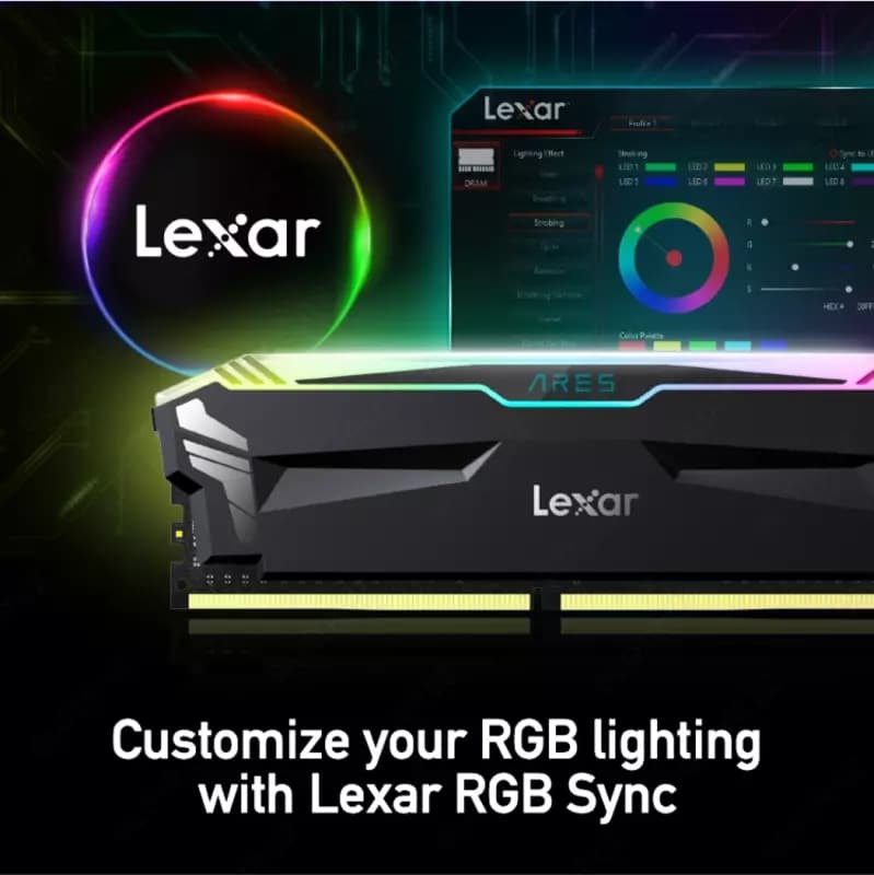 Оперативная память Lexar DDR4 16GB Ares RGB 3600Mhz — 2