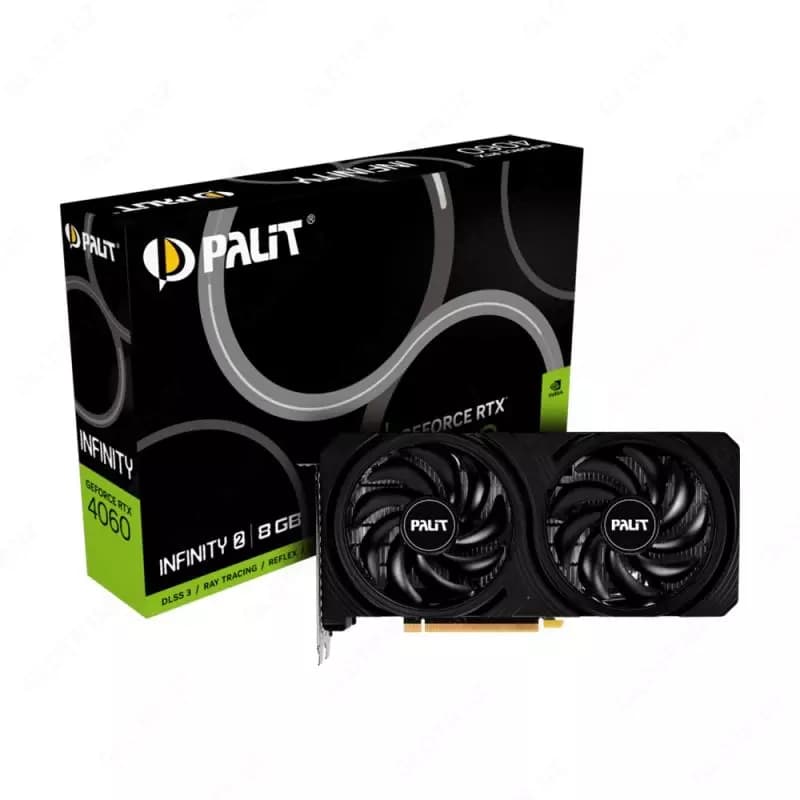 Видеокарта Palit - 8GB GeForce RTX4060 INFINITY 2 OC GDDR6 128bit 3-DP HDMI — 1
