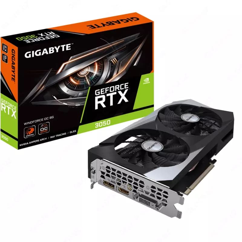 Видеокарта Gigabyte 8 GB Geforce RTX3050 Windforce OC — 2
