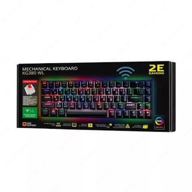 Клавиатура игровая 2E GAMING KG380 RGB 68key Gateron Brown Switch BT/USB Black Ukr — 2