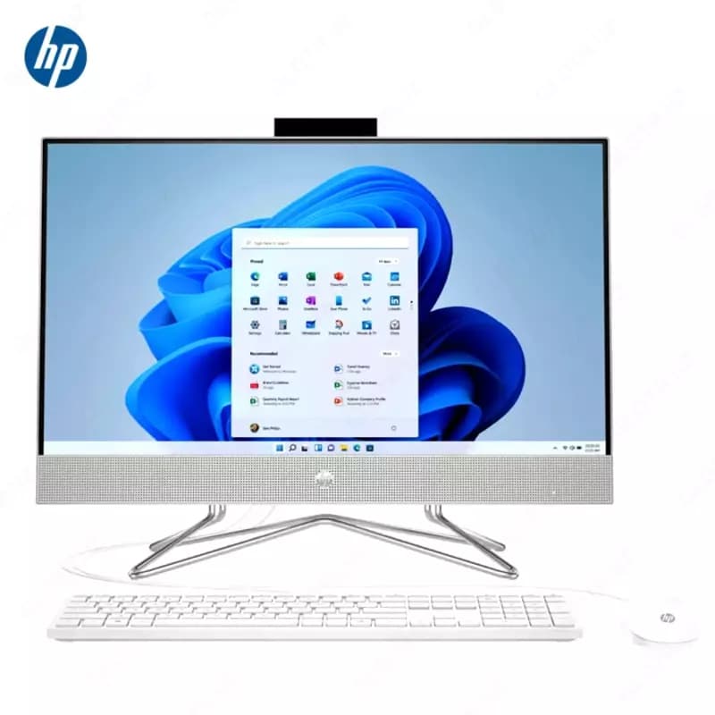 Моноблок HP 24-cb1091ci (Intel i3-1215U/ DDR4 4GB/ SSD 1000GB/ 23,8 FHD IPS/ Intel Iris Xe Graphics/ No DVD/ key + mouse/ RU) White — 1