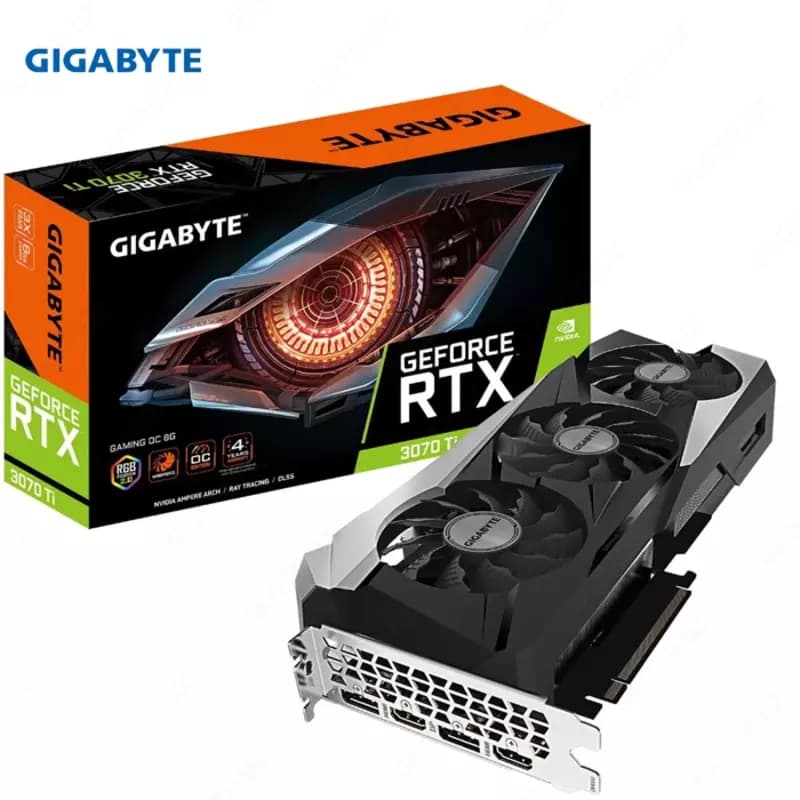 Видеокарта Gigabyte - 8GB GeForce RTX 3070Ti GAMING GV-N307TGAMING-8GD — 1