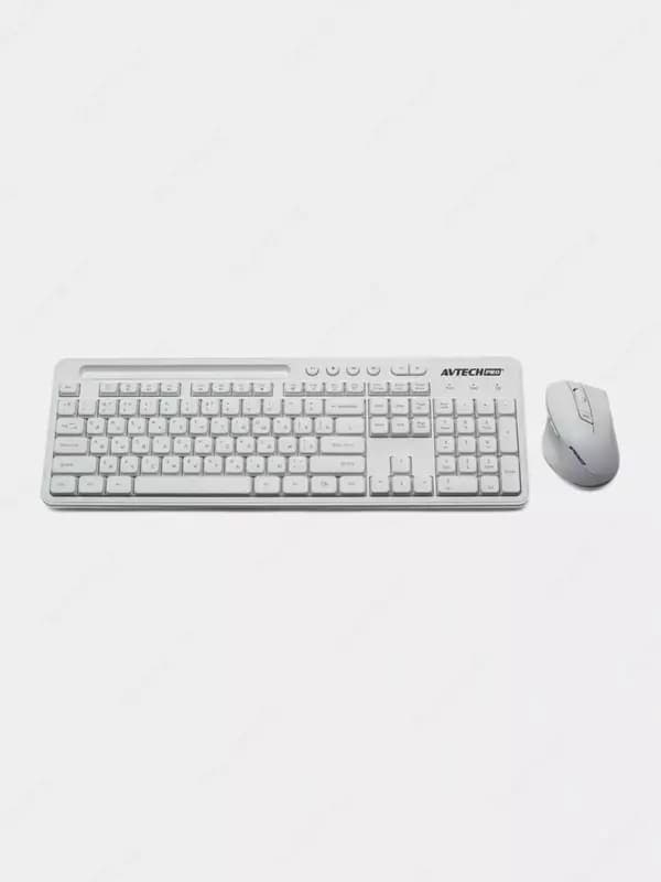 Компьютерная клавиатура и мышь (беспроводная) ”Avtech” AVT PRO CW604, USB (Арт. - 22017) White — 1