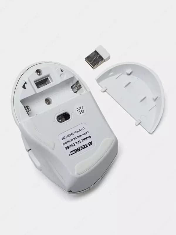 Компьютерная клавиатура и мышь (беспроводная) ”Avtech” AVT PRO CW604, USB (Арт. - 22017) White — 4