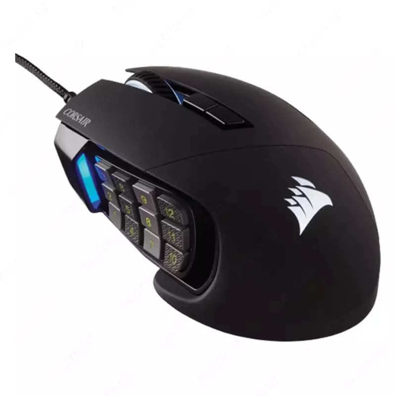 Игровая программируемая мышь (проводная) ”Corsair” SCIMITAR ELITE BLK RGB BLK 100-18000dpi (Арт. - 08252) Black — 1