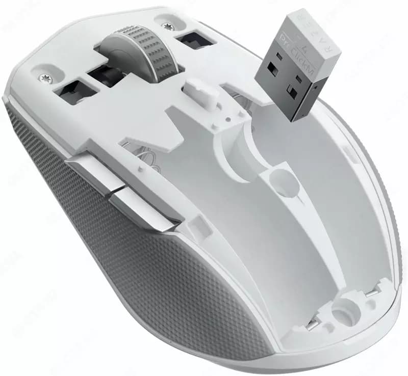Игровая мышь (беспроводная) ”Razer” Pro Click Mini, Bluetooth, 12000dpi (Арт. - 08282) White/Gray — 5