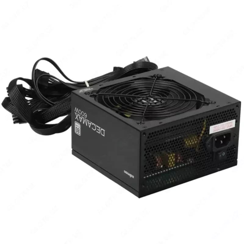Блок питания Zalman Decamax (500W) 85%, 80 Plus, 120мм, 1xMB 24pin(20+4), 1xCPU 8pin(4+4), 3xMolex, 4xSATA, 2xPCIe 8pin(6+2),ZM500-LX3 — 2