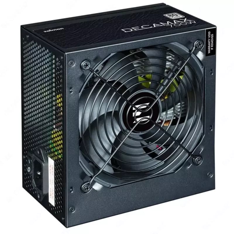 Блок питания Zalman Decamax (700W) 85%, 80 Plus, 120мм, 1xMB 24pin(20+4), 1xCPU 8(4+4)+4pin, 3xMolex, 6xSATA, 4xPCIe 8pin(6+2),ZM700-LX3 — 1