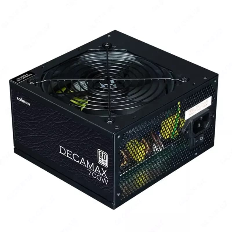 Блок питания Zalman Decamax (700W) 85%, 80 Plus, 120мм, 1xMB 24pin(20+4), 1xCPU 8(4+4)+4pin, 3xMolex, 6xSATA, 4xPCIe 8pin(6+2),ZM700-LX3 — 2