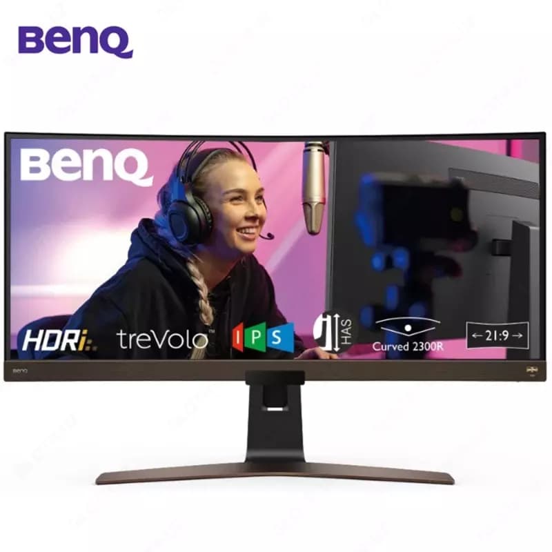 Монитор BENQ - 38” EW3880R HDR Multimedia Monitor, IPS, 5mc, 60hz, WLED (3840x1600) 4K, HDMI+DP+TypeC, audio, Brown — 1
