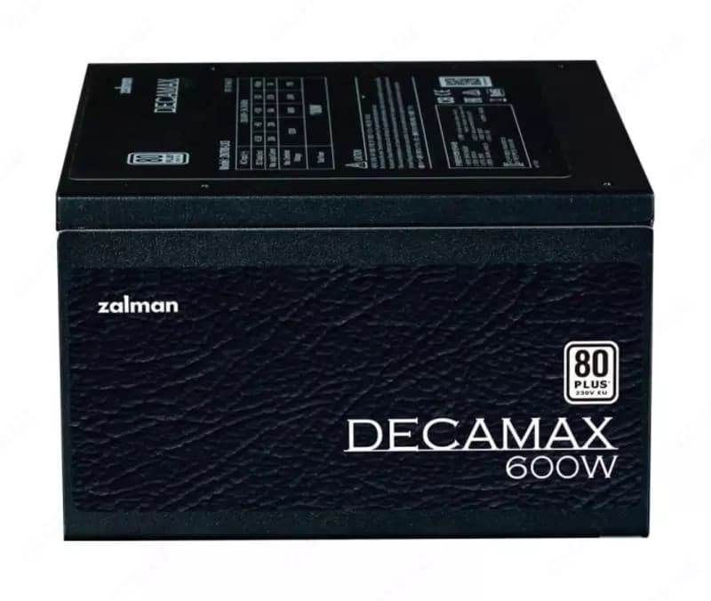 Блок питания Zalman Decamax (600W) 85%, 80 Plus, 120мм, 1xMB 24pin(20+4), 1xCPU 8pin(4+4), 3xMolex, 6xSATA, 2xPCIe 8pin(6+2),ZM600-LX3 — 1