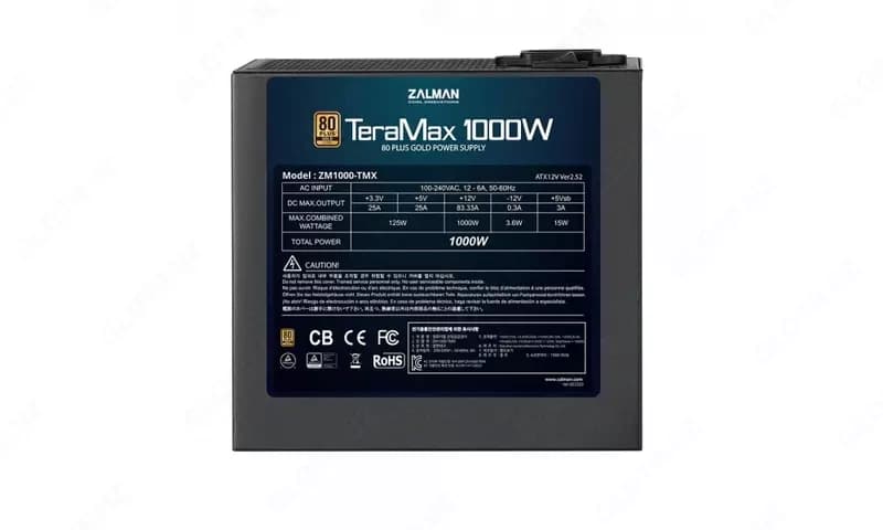 Блок питания Zalman Power supply TeraMax 1200-TMX (1200W), 100-240VAC, 90%, 80+ Gold — 1