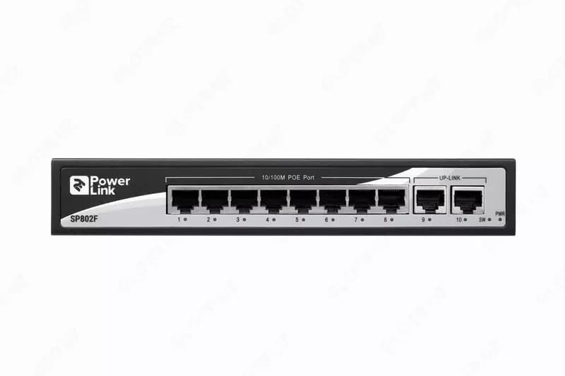 Коммутатор 2E PowerLink SP802F 10xFE (8xFE PoE, 2xFE Uplink, 150W), неуправляемый — 2