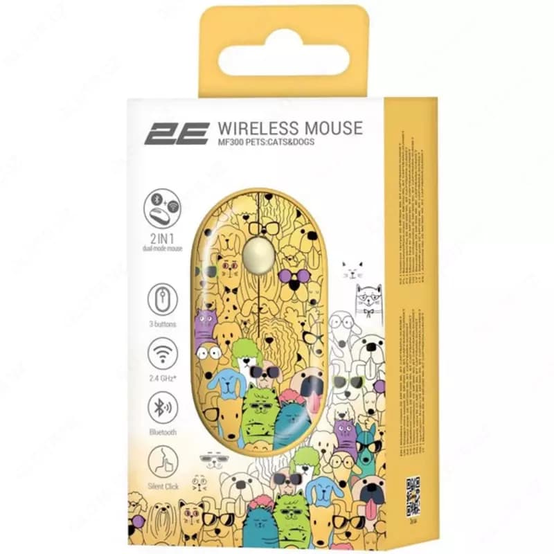 Mouse 2E MF300 Silent WL BT PETS:CATS&DOGS — 3
