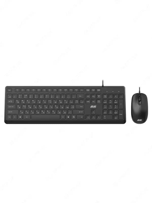 Комплект 2Е MK405 USB Black Low Profile — 1