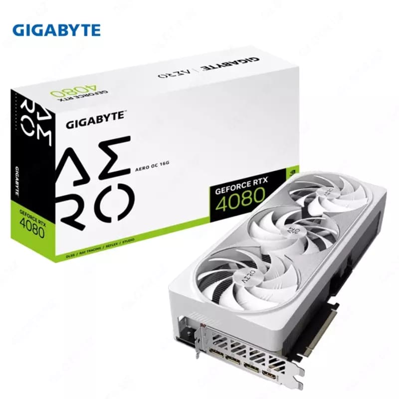 Видеокарта Gigabyte - 16GB GeForce RTX4080 AERO OC GV-N4080AERO OC-16GD — 1