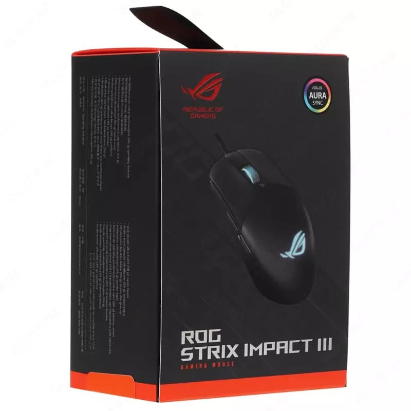 Игровая мышь (проводная) ”ASUS” ROG Strix Impact III, USB, 12000dpi, RGB (Арт. - 080357) Black — 5