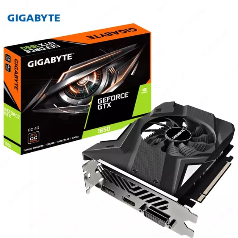 Видеокарта Gigabyte - 4GB GeForce GTX1650 128Bit GDDR5 GV-N1656D6-4GD — 1