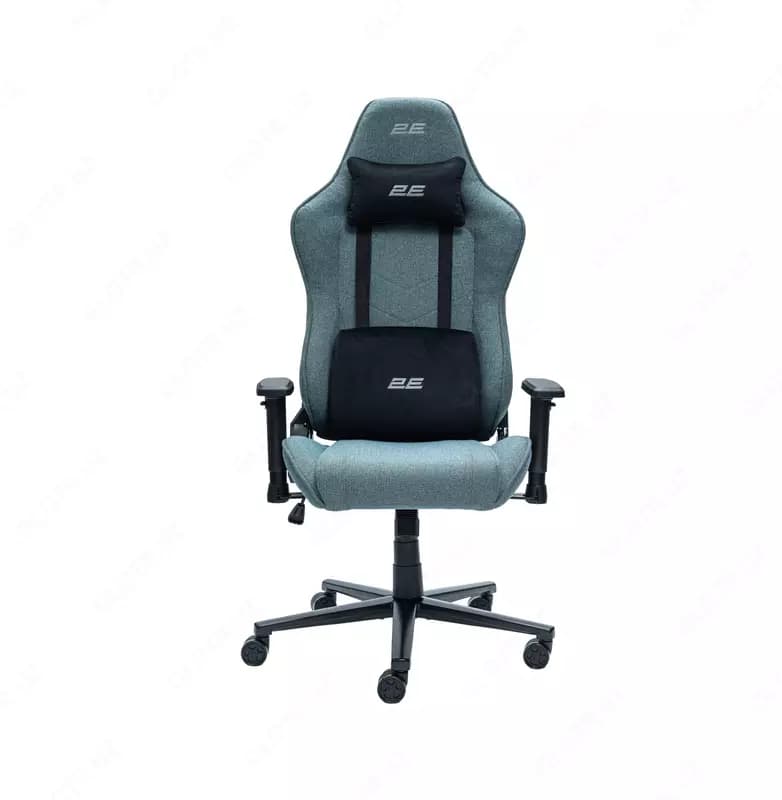 Кресло 2E GAMING BUSHIDO Lite, ткань, 2D-Armrests, зелёный тёмный — 1
