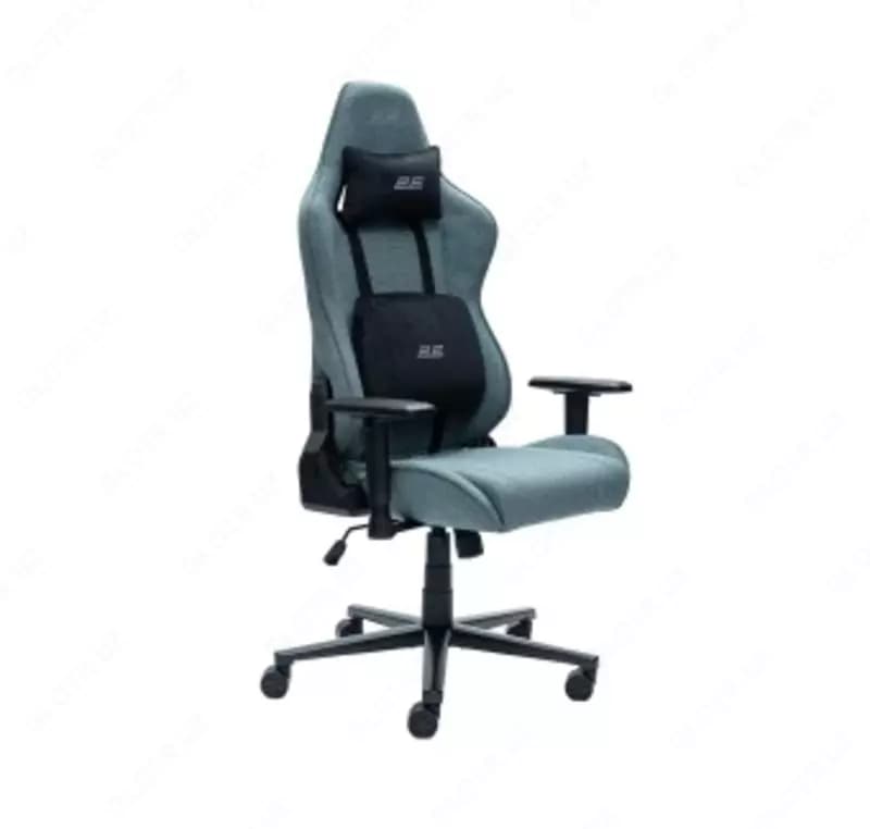 Кресло 2E GAMING BUSHIDO Lite, ткань, 2D-Armrests, зелёный тёмный — 2