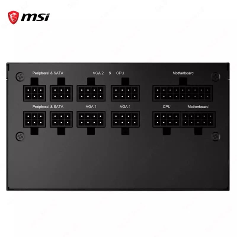 Блок питания MSI MPG A850GF, 80 Plus Gold, Modular, 850 Watt Power Supply, 100% All Japanese 105°C Capacitor — 2