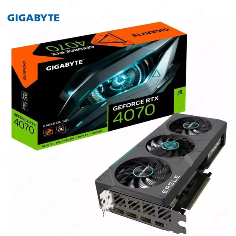 Видеокарта Gigabyte - 12GB GeForce RTX 4070 EAGLE OC GV-N4070EAGLE OC-12GD — 1