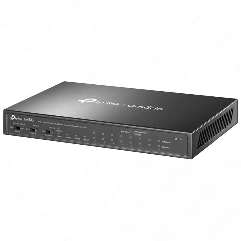 TP-Link Omada DS106P 6-Port 10/100 Mbps Desktop PoE+ Switch — 1
