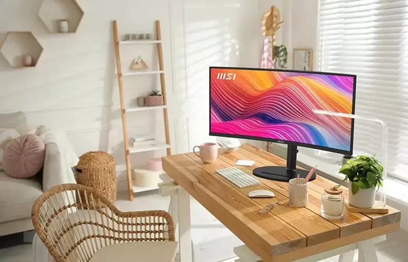 MSI - 34” Modern MD342CQP Curved Gaming Monitor — 2