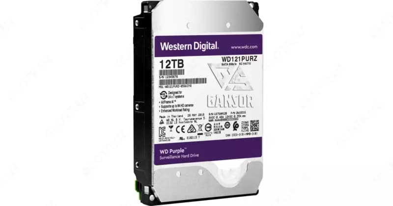 WD121PURA WD Purple (Фиолетовый) 12TB HDD — профессиональный диск для видеонаблюдения, Hikvision (Оригинал) — 2