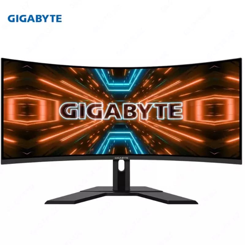 Монитор Gigabyte - 34” G34WQC A-EK Curved Gaming Monitor, VA, 144hz, 1mc, UHD (3440 х 1440), HDMI, DisplayPort, USB, Black — 1