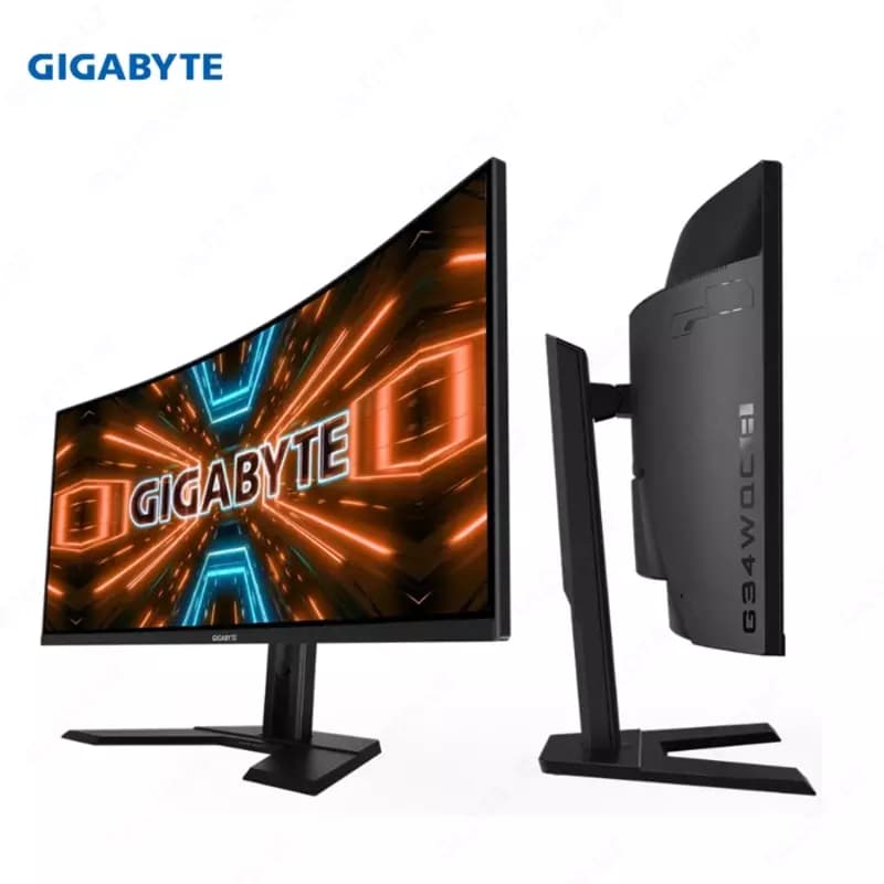 Монитор Gigabyte - 34” G34WQC A-EK Curved Gaming Monitor, VA, 144hz, 1mc, UHD (3440 х 1440), HDMI, DisplayPort, USB, Black — 5