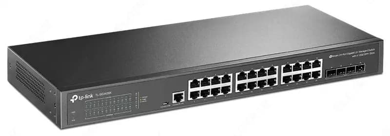 TL-SG3428X-UPS JetStream™ 24-Port Gigabit L2+ Managed Switch with 4 10GE SFP+ Slots and UPS Power Supply — 1
