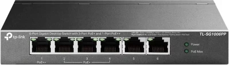 TL-SG1006PP 6-Port Gigabit PoE++ Switch — 1