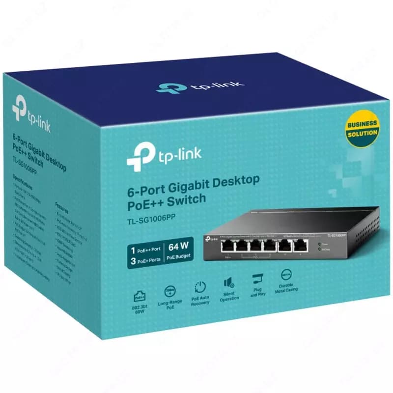 TL-SG1006PP 6-Port Gigabit PoE++ Switch — 3