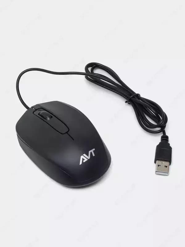 Компьютерная мышь (проводная) ”Avtech” AVT-M100, USB, 1000dpi (Арт. - 0843) Black — 2