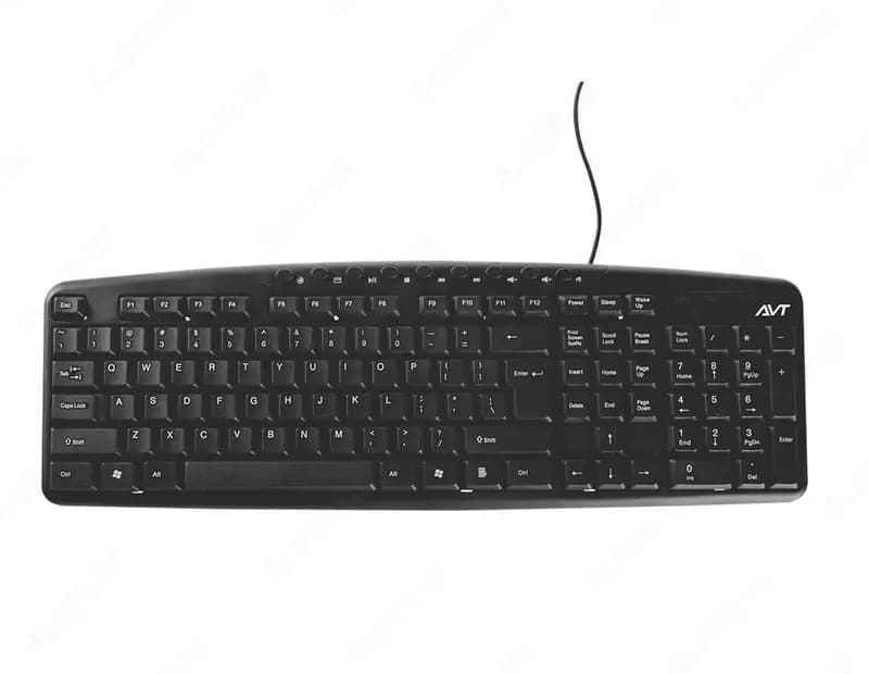Компьютерная клавиатура (проводная) ”Avtech” KBM-301, USB (Арт. - 0717) Black — 1