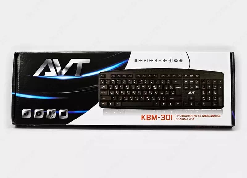 Компьютерная клавиатура (проводная) ”Avtech” KBM-301, USB (Арт. - 0717) Black — 5