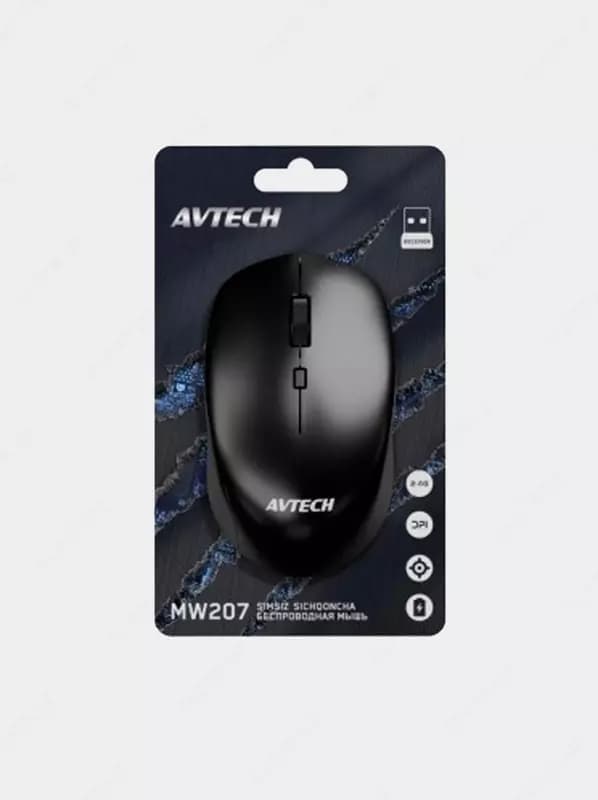 Компьютерная мышь (беспроводная) ”Avtech” AVTMW207, USB, 1600dpi (Арт. - 08024) Black — 4